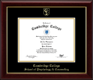 Cambridge College Gold Embossed Diploma Frame in Gallery