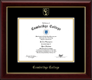 Cambridge College Gold Embossed Diploma Frame in Gallery
