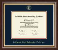 California State University Fullerton Gold Embossed Diploma Frame in Hampshire
