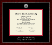 Sacred Heart University diploma frame - Silver Engraved Medallion Diploma Frame in Sutton