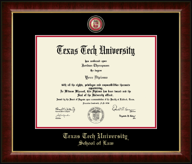 Texas Tech University diploma frame - Masterpiece Medallion Diploma Frame in Murano