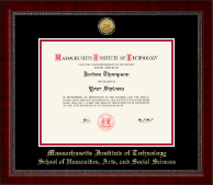 Massachusetts Institute of Technology Gold Engraved Medallion Diploma Frame in Sutton