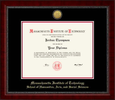 Massachusetts Institute of Technology diploma frame - Gold Engraved Medallion Diploma Frame in Sutton