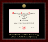Massachusetts Institute of Technology diploma frame - Gold Engraved Medallion Diploma Frame in Sutton
