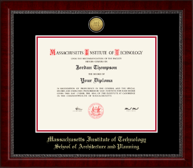 Massachusetts Institute of Technology diploma frame - Gold Engraved Medallion Diploma Frame in Sutton