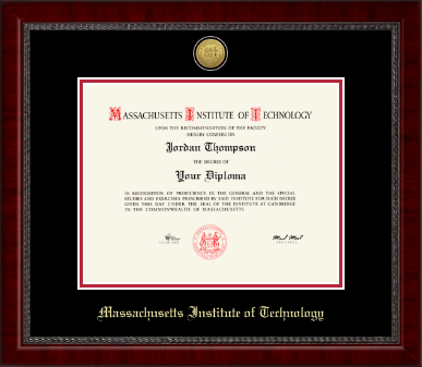 Massachusetts Institute of Technology diploma frame - Gold Engraved Medallion Diploma Frame in Sutton