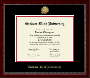 Gardner-Webb University Gold Engraved Medallion Diploma Frame in Sutton