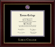 Loras College Masterpiece Medallion Diploma Frame in Gallery