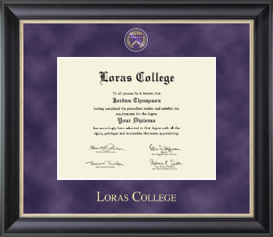 Loras College diploma frame - Regal Edition Diploma Frame in Noir