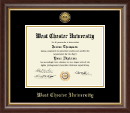 West Chester University Gold Engraved Medallion Diploma Frame in Hampshire