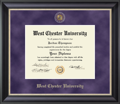 West Chester University diploma frame - Regal Edition Diploma Frame in Noir