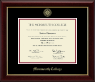 Monmouth College Gold Embossed Diploma Frame in Gallery