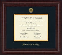 Monmouth College diploma frame - Presidential Gold Engraved Diploma Frame in Premier