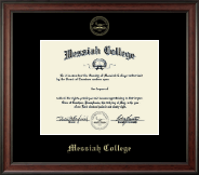 Messiah College Gold Embossed Diploma Frame in Studio