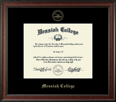 Messiah College diploma frame - Gold Embossed Diploma Frame in Studio