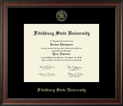 Fitchburg State University diploma frame - Gold Embossed Diploma Frame in Studio