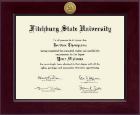 Fitchburg State University Century Gold Engraved Diploma Frame in Cordova