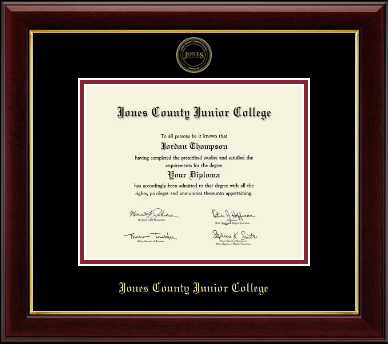 Jones County Junior College diploma frame - Gold Embossed Diploma Frame in Gallery