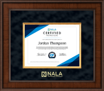 NALA The Paralegal Association Presidential Edition Certificate Frame in Madison