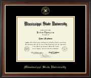 Mississippi State University Gold Embossed Diploma Frame in Studio Gold