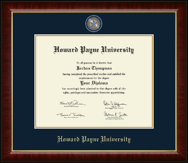 Howard Payne University diploma frame - Masterpiece Medallion Diploma Frame in Murano