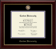 Carlow University diploma frame - Masterpiece Medallion Diploma Frame in Gallery