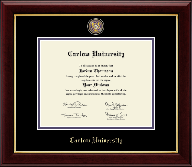 Carlow University diploma frame - Masterpiece Medallion Diploma Frame in Gallery