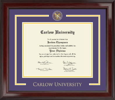 Carlow University diploma frame - Showcase Edition Diploma Frame in Encore