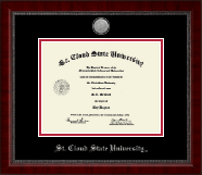 St. Cloud State University diploma frame - Silver Engraved Medallion Diploma Frame in Sutton