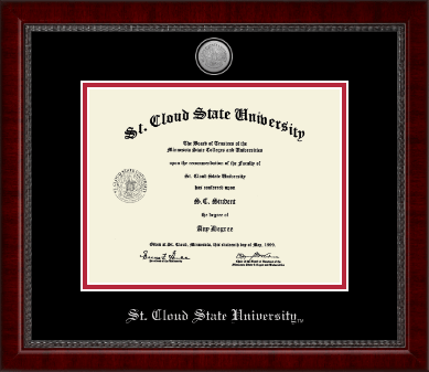 St. Cloud State University diploma frame - Silver Engraved Medallion Diploma Frame in Sutton
