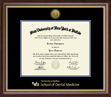 University at Buffalo diploma frame - Gold Engraved Medallion Diploma Frame in Hampshire