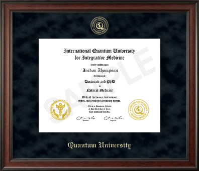 Quantum University diploma frame - Gold Embossed Diploma Frame in Studio