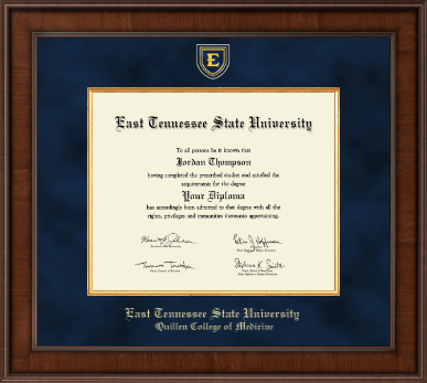 East Tennessee State University diploma frame - Presidential Masterpiece Diploma Frame in Madison
