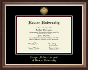 Rowan University diploma frame - Gold Engraved Medallion Diploma Frame in Hampshire