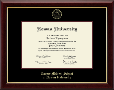 Rowan University diploma frame - Gold Embossed Diploma Frame in Gallery