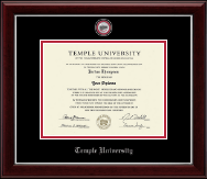 Temple University diploma frame - Masterpiece Medallion Diploma Frame in Gallery Silver