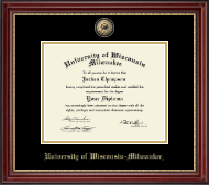 University of Wisconsin-Milwaukee diploma frame - Masterpiece Medallion Diploma Frame in Kensington Gold