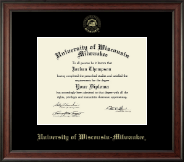 University of Wisconsin-Milwaukee diploma frame - Gold Embossed Diploma Frame in Studio