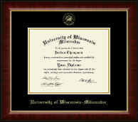 University of Wisconsin-Milwaukee diploma frame - Gold Embossed Diploma Frame in Murano