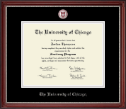 University of Chicago Masterpiece Medallion Certificate Frame in Kensington Silver