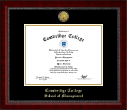 Cambridge College Gold Engraved Medallion Diploma Frame in Sutton