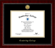 Cambridge College diploma frame - Gold Engraved Medallion Diploma Frame in Sutton