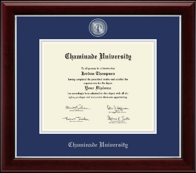 Chaminade University diploma frame - Masterpiece Medallion Diploma Frame in Gallery Silver