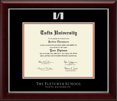 Tufts University diploma frame - Silver Embossed Diploma Frame in Gallery Silver