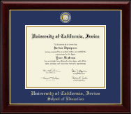 University of California Irvine diploma frame - Masterpiece Medallion Diploma Frame in Gallery