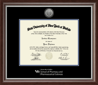 University at Buffalo diploma frame - Silver Engraved Medallion Diploma Frame in Devonshire
