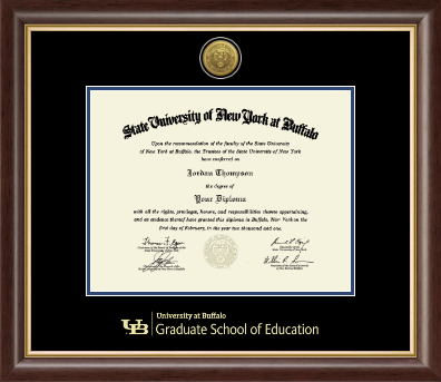 University at Buffalo diploma frame - Gold Engraved Medallion Diploma Frame in Hampshire