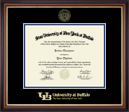 University at Buffalo Gold Embossed Diploma Frame in Regency Gold