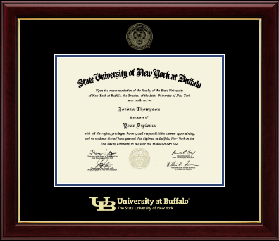 University at Buffalo diploma frame - Gold Embossed Diploma Frame in Gallery