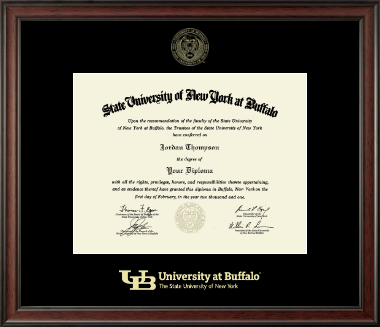 University at Buffalo diploma frame - Gold Embossed Diploma Frame in Studio